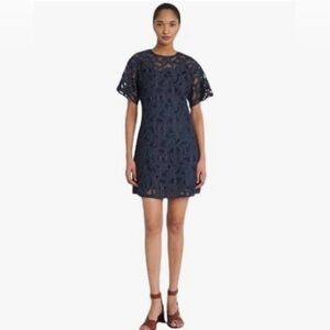 NWOT LUXELY Intricate Cut-out Mini Dress in Navy 
Size Large